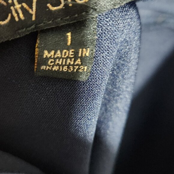 City Studio Navy Blue A-Line Skater Lace Back Mini Cocktail Dress Size 1 - Picture 5 of 5